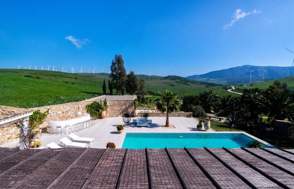 Vista aérea del cortijo